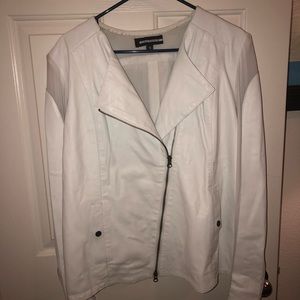 Italian Lambskin White Sheer/Solid Leather Jacket